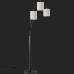 3 Linen Shade Floor Lamp