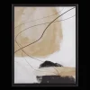 Abstract Blush Wave Framed Canvas
