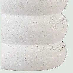Artificial Cast-Iron Plant in White Speckled Pot