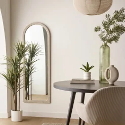 Artificial Exotic Floor Plant in White Pot