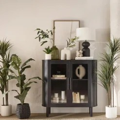 Artificial Exotic Floor Plant in White Pot