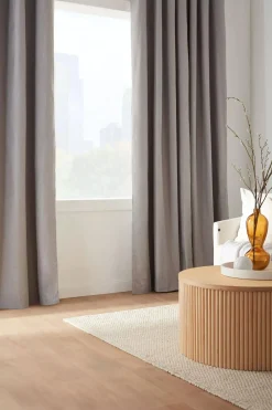 Beige Chambray Blackout Curtain