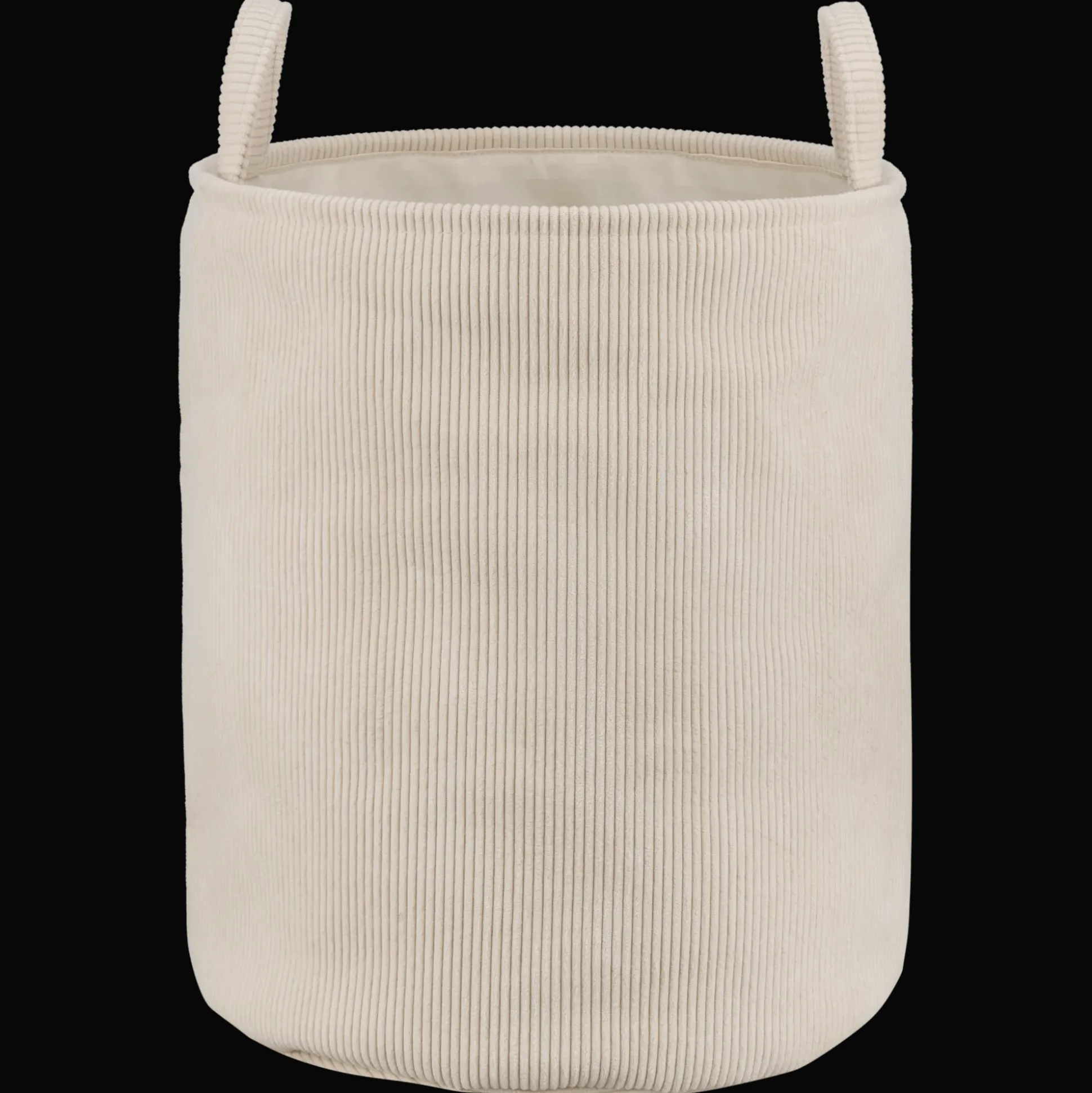 Beige Corduroy Hamper
