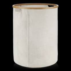 Beige Hamper with Bamboo Ring