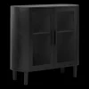 Black Buffet with Glass Doors