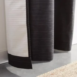 Black Dayni Blackout Back-Tab Curtain