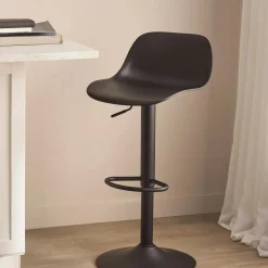 Black Metal & Plastic Bar Stool