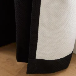 Black Ortega Blackout Back-Tab Curtain