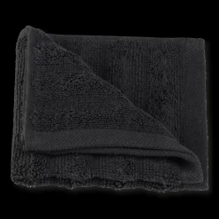 Black Ribbed Washcloth