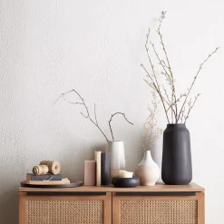 Black Textured Vase
