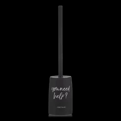 Black Toilet Brush With French Typography