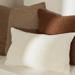 Brown Doodle Boucle Decorative Throw Pillow