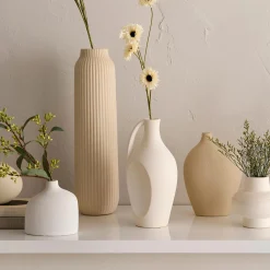 Ceramic Engraved Floor Vase