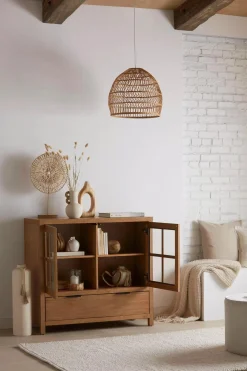 Ceramic Floor Vase with Beaded Tassels