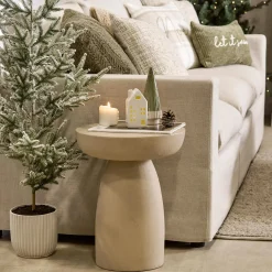 Concrete Effect Side Table