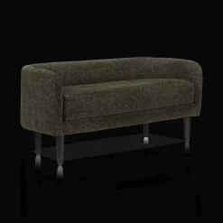 Fabric and Metal Bench