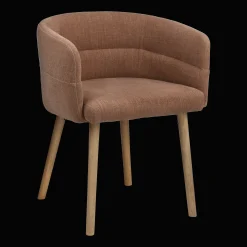 Fabric and Wood Accent Chair