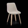 Fabric and Wood Dining Chair