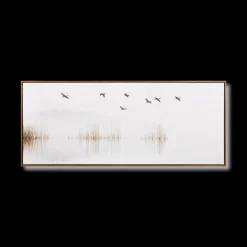 Flock of Birds Framed Canvas