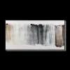 Gel-Embellished Neutral & Blue Canvas