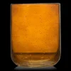 Glass Amber Candle Holder