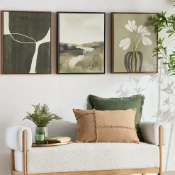 Green Abstract Framed Art