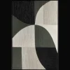 Green Color Block Abstract Framed Art