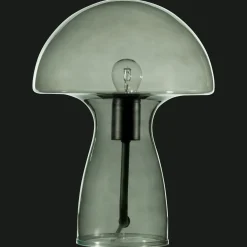 Green Glass Mushroom Table Lamp