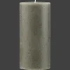 Green Marled Tall Candle