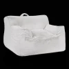 Grey Kids Furry Lounge Chair