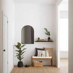 Large Ficus in Black Rattan Pot