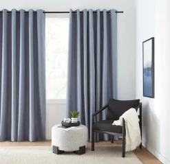 Light Grey Chambray Blackout Curtain