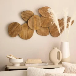Mango Wood Triangles Wall Decor
