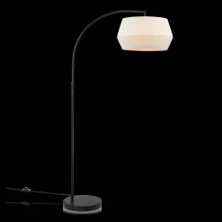 Metal Floor Lamp with White Shade