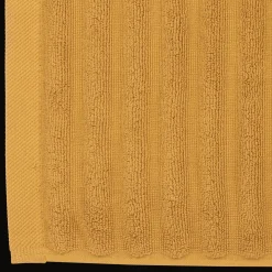 Ochre Ribbed Bath Towel