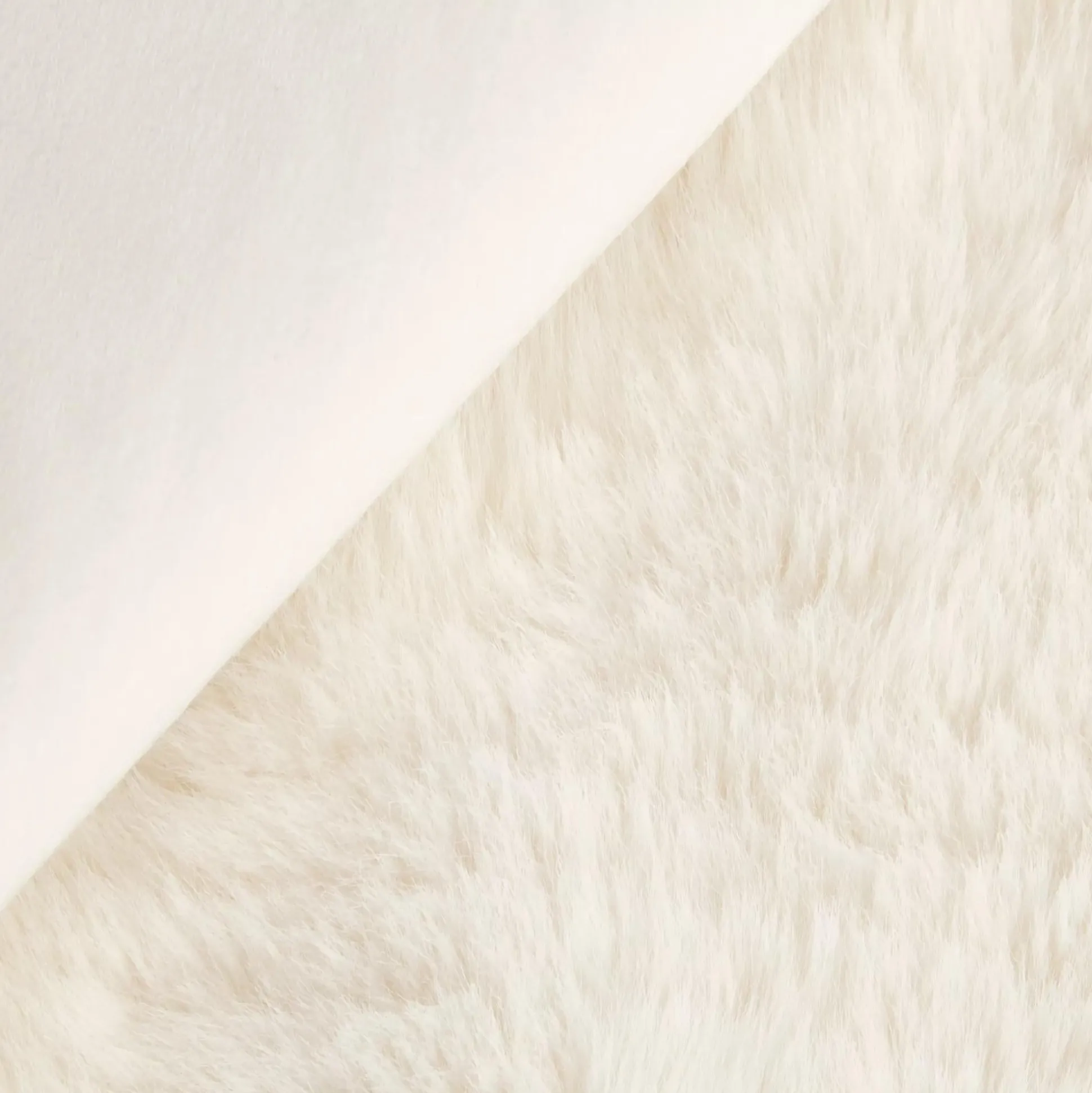 Off White Maddox Faux Fur Throw