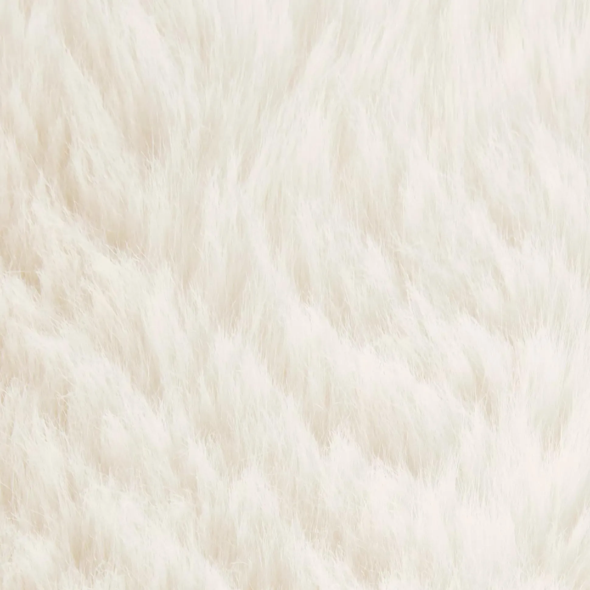 Off White Maddox Faux Fur Throw