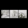 3-Piece White and Green Bathroom Wall Art