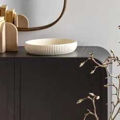 Ribbed Ceramic Bowl