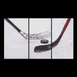 Set of 3 Hockey Printed Canvases
