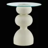 Side Table with Glass Top