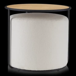 Side Table with Ottoman