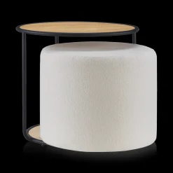 Side Table with Ottoman