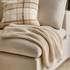 Taupe Ribba Throw