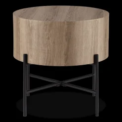 Veneer and Metal Side Table