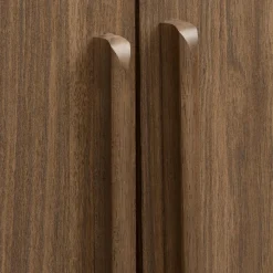 Walnut Veneer Buffet With Two Doors