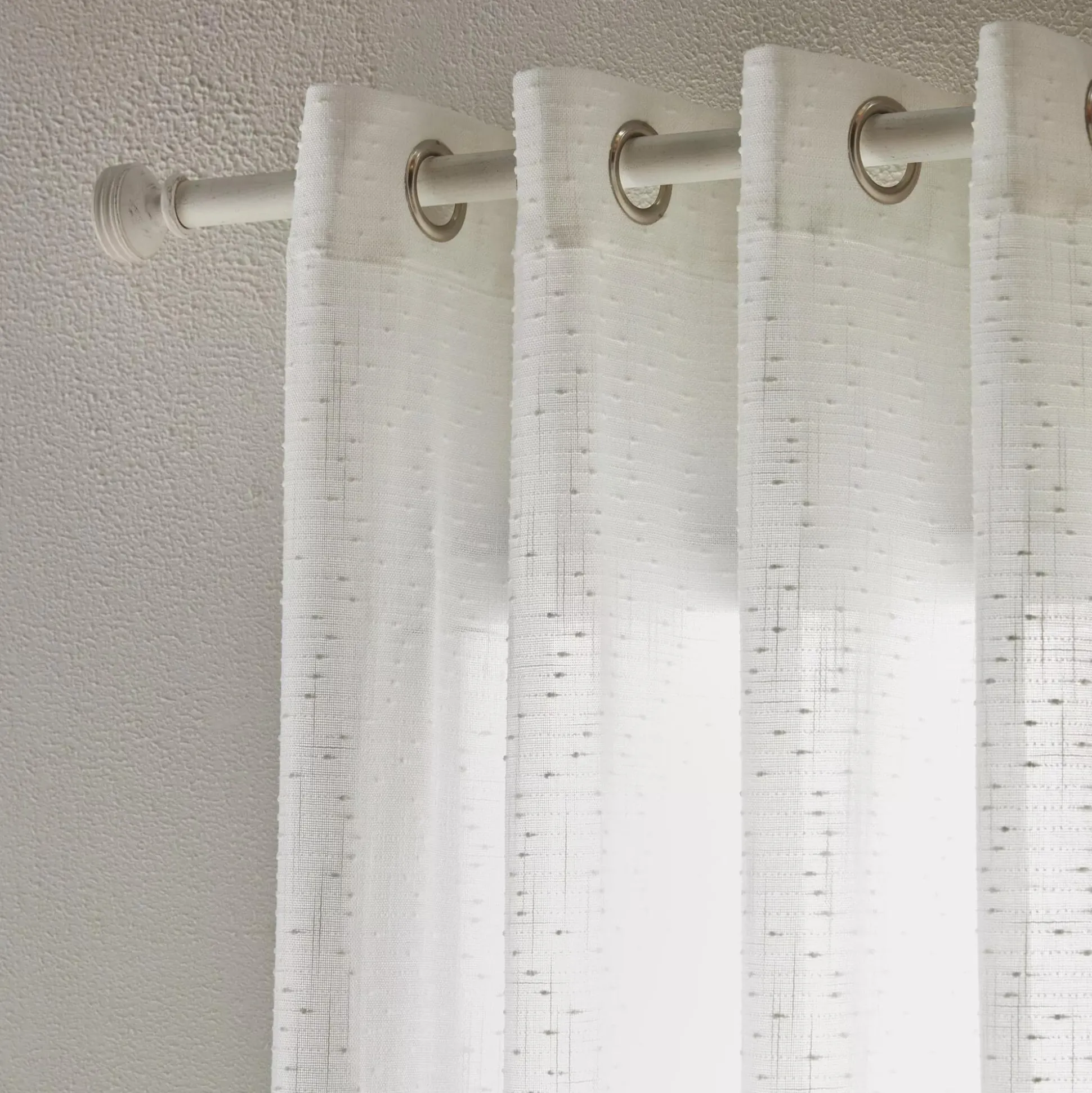 White Aroona Sheer Curtain