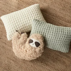 White Cory Chenille Decorative Lumbar Pillow