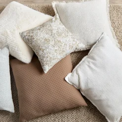 White Kristia Decorative Waffle Pillow
