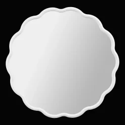 White Scalloped Mirror